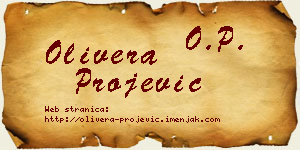 Olivera Projević vizit kartica